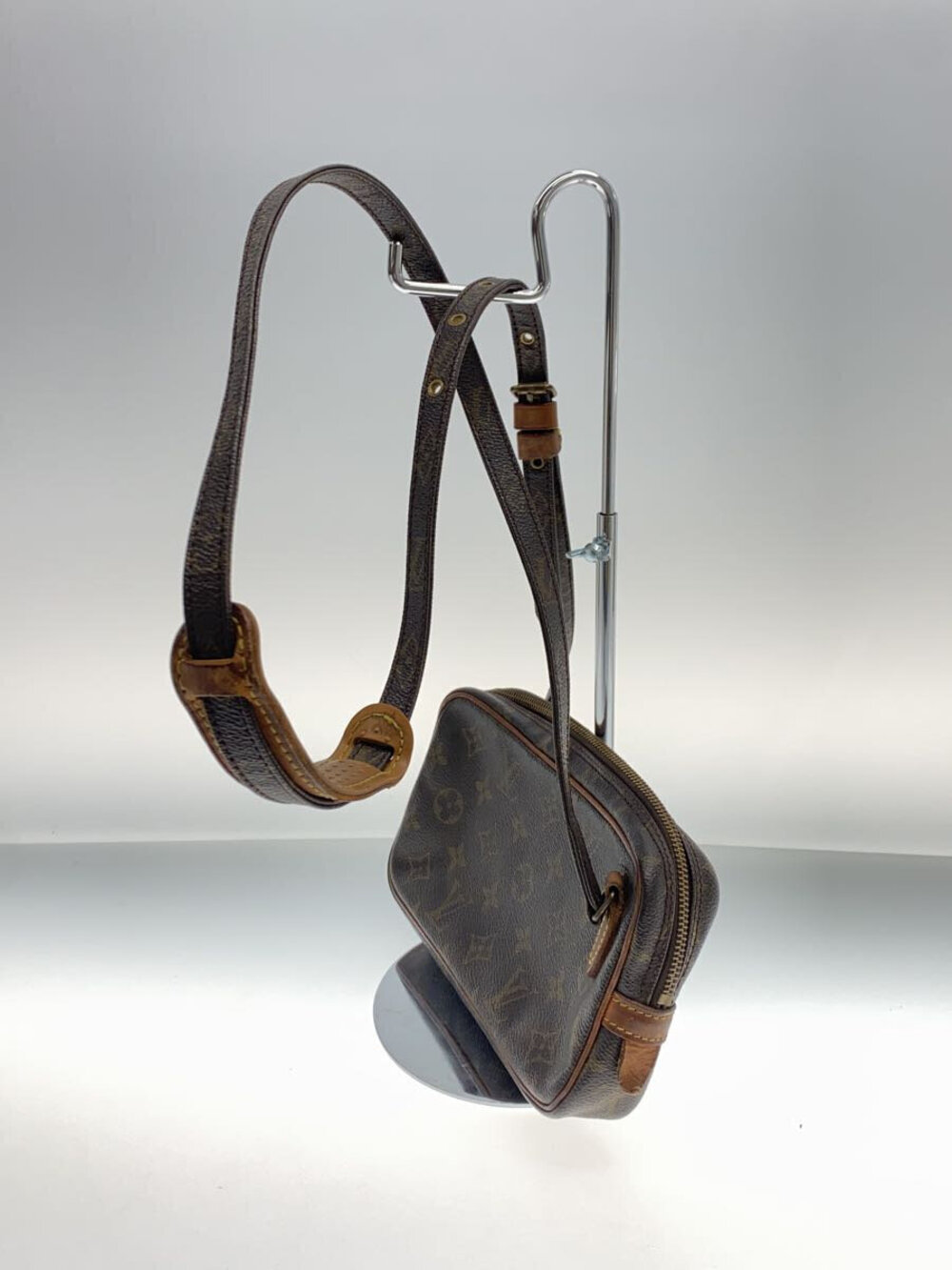 Louis Vuitton Brown Monogram Bandouliere Canvas Pochette Marly Brown